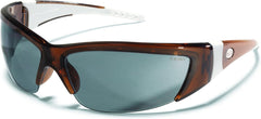 MCR Safety FF222 ForceFlex 2 Safety Glasses with Translucent Brown Frame and Gray Lens, 1 Pair