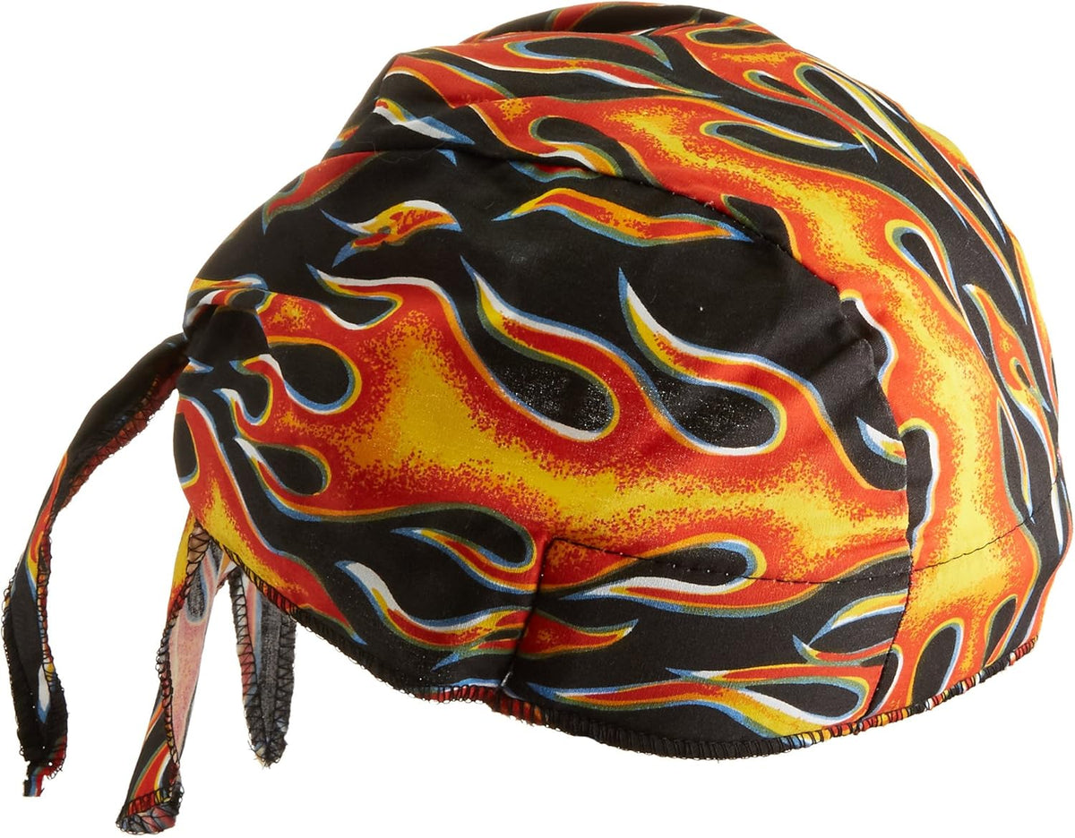 OccuNomix TN6-FLA Big Flames Tuff Nougies Cotton Doo Rag Bandana One Size