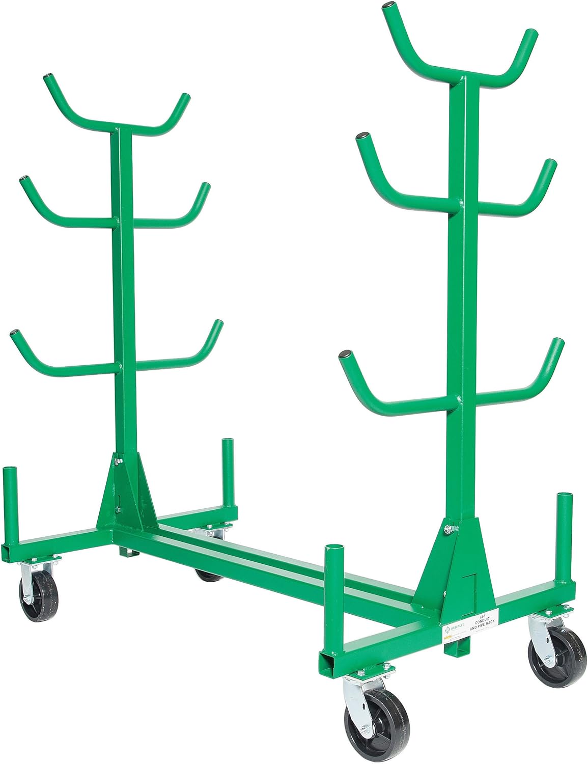 Greenlee 668 Mobile Material Handling Conduit and Pipe Rack with 603 Casters