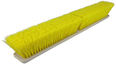 Weiler 42166 Perma-Sweep 24 Block Size, 3 Trim Length, Yellow Polypropylene Fill, Medium Sweeping Floor Brush