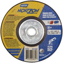 Norton 66252843332 NorZon Plus SGZ CA/ZA Grinding Wheels 5 Inch x 1/4 Inch x 5/8-11 Inch Type 27 20 Grit 10 Pack