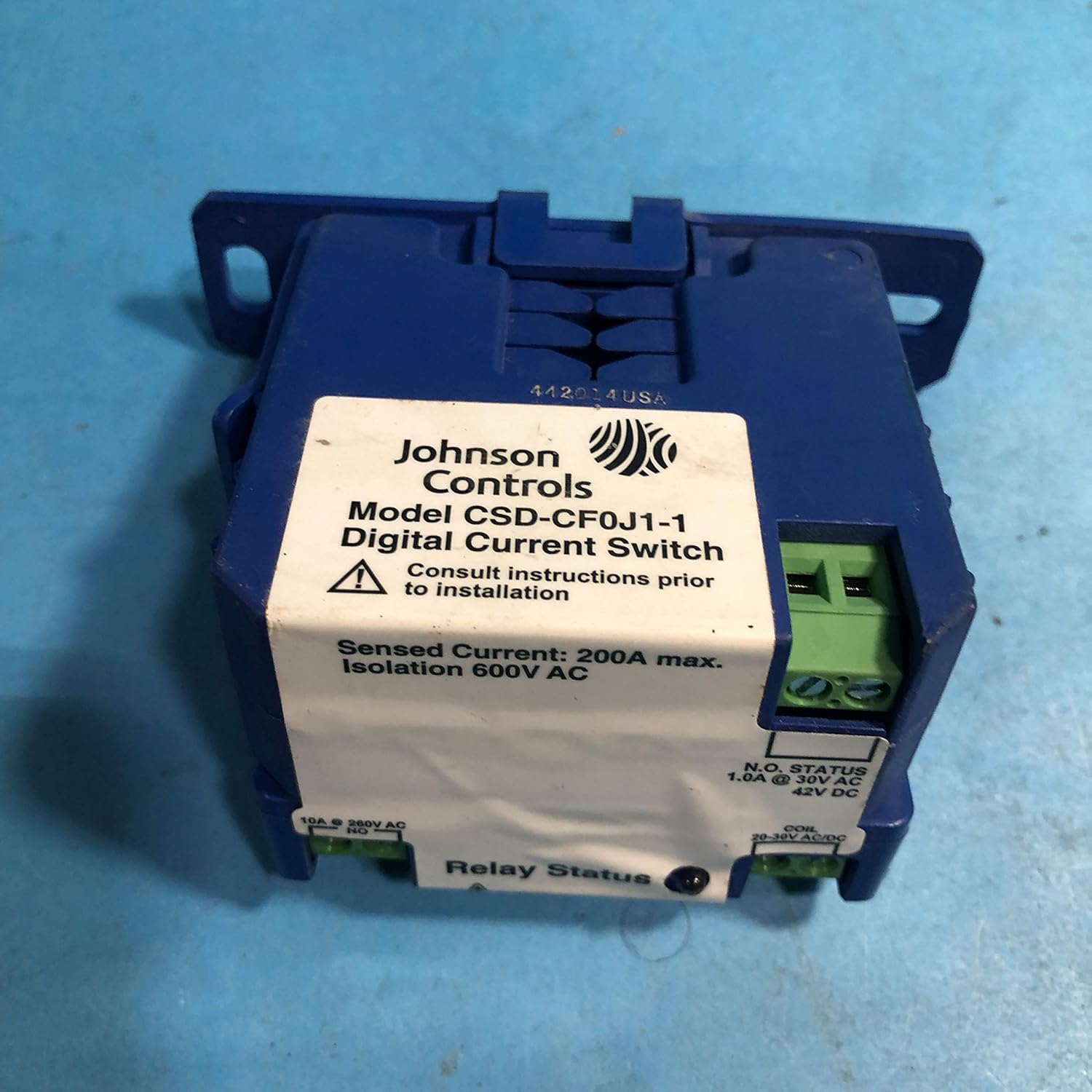 Johnson Controls CSD-CF0J1-1 Series CSD Digital Output Current Switch, Clamp/Split Core, Fixed Threshold, 1.5 amps, 24 V SPST