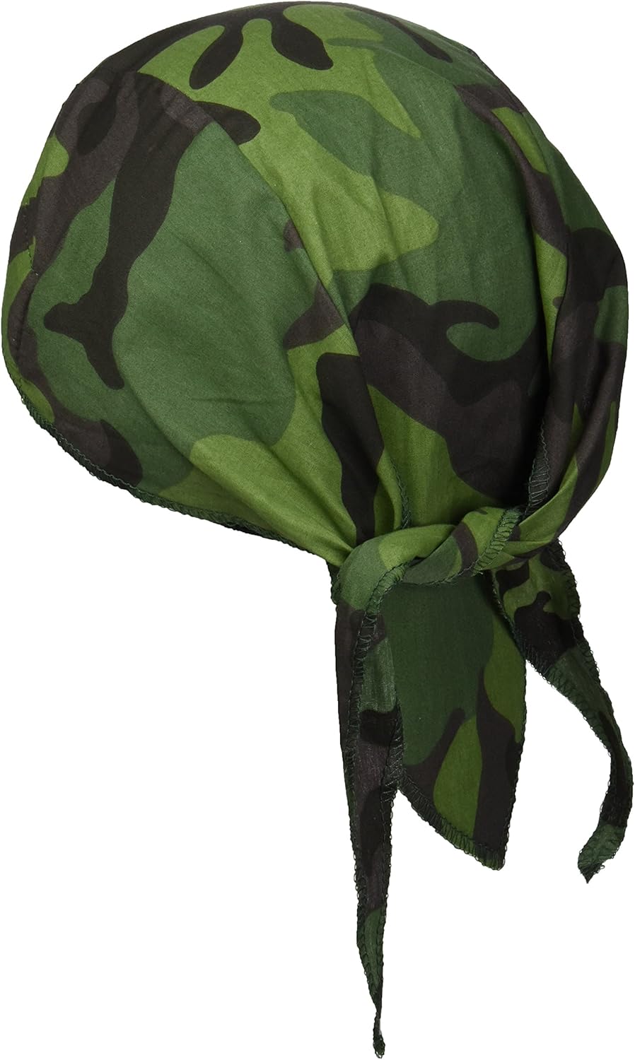 OccuNomix TN6-JFL Jungle Camouflage Tuff Nougies 100% Cotton Deluxe Doo Rag Tie Hat with Elastic Rear Band (1/EA)