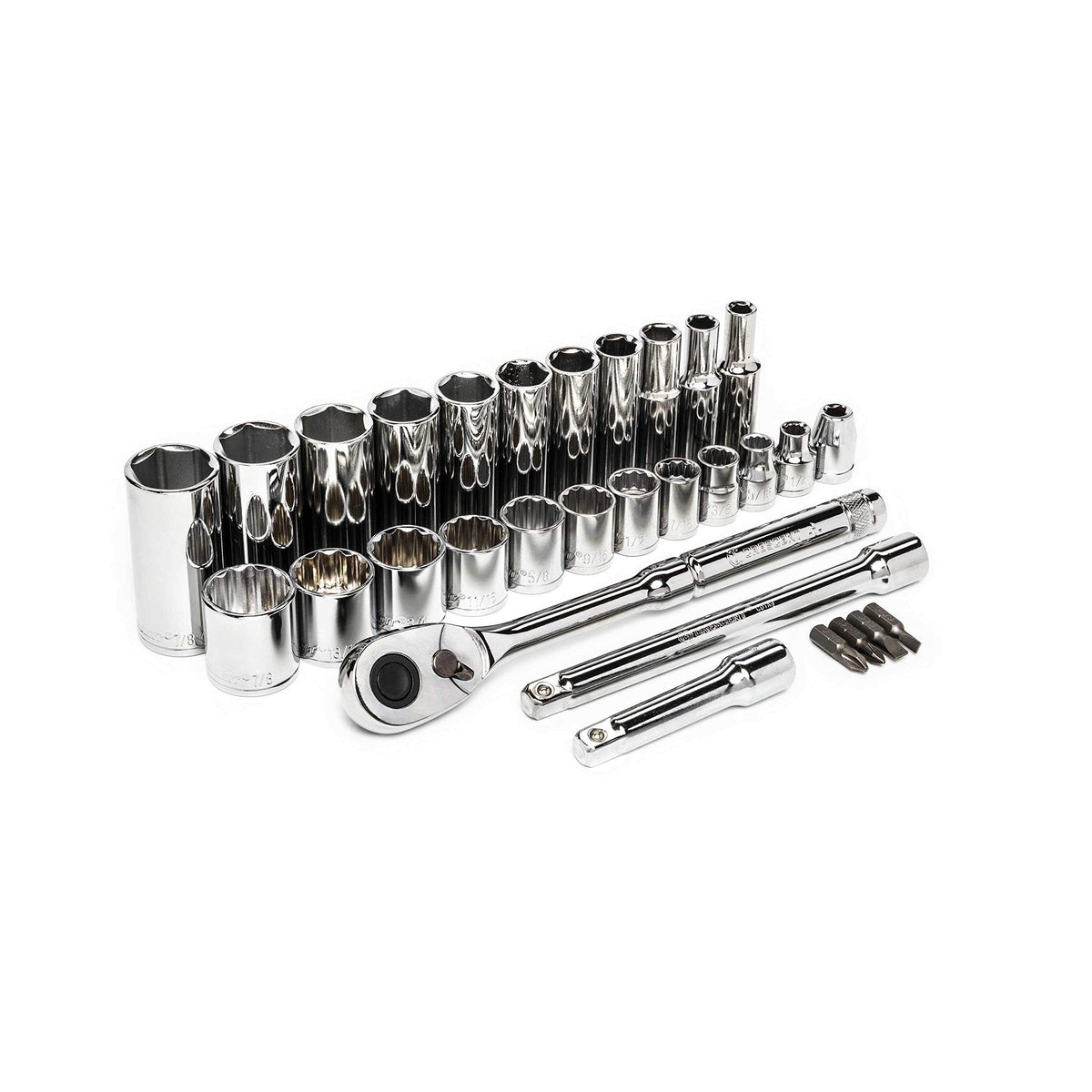 Crescent CSWS8C 30 Pc 3 8 Drive 6 and 12 Point SAE Mechanics Tool Set