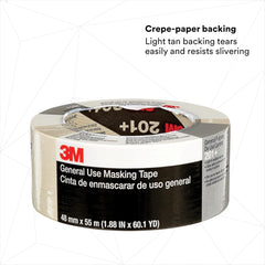 3M 70006745577 General Use Masking Tape 201+ 48 mm x 55 m 24/Case