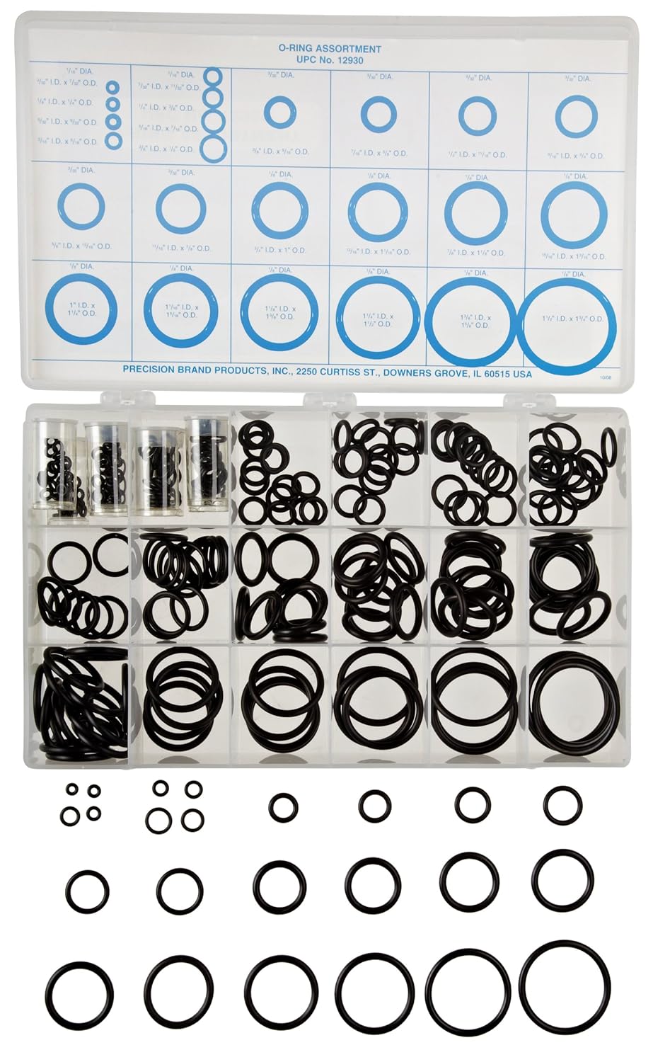 Precision Brand 12930 300 Piece O Ring Assortment