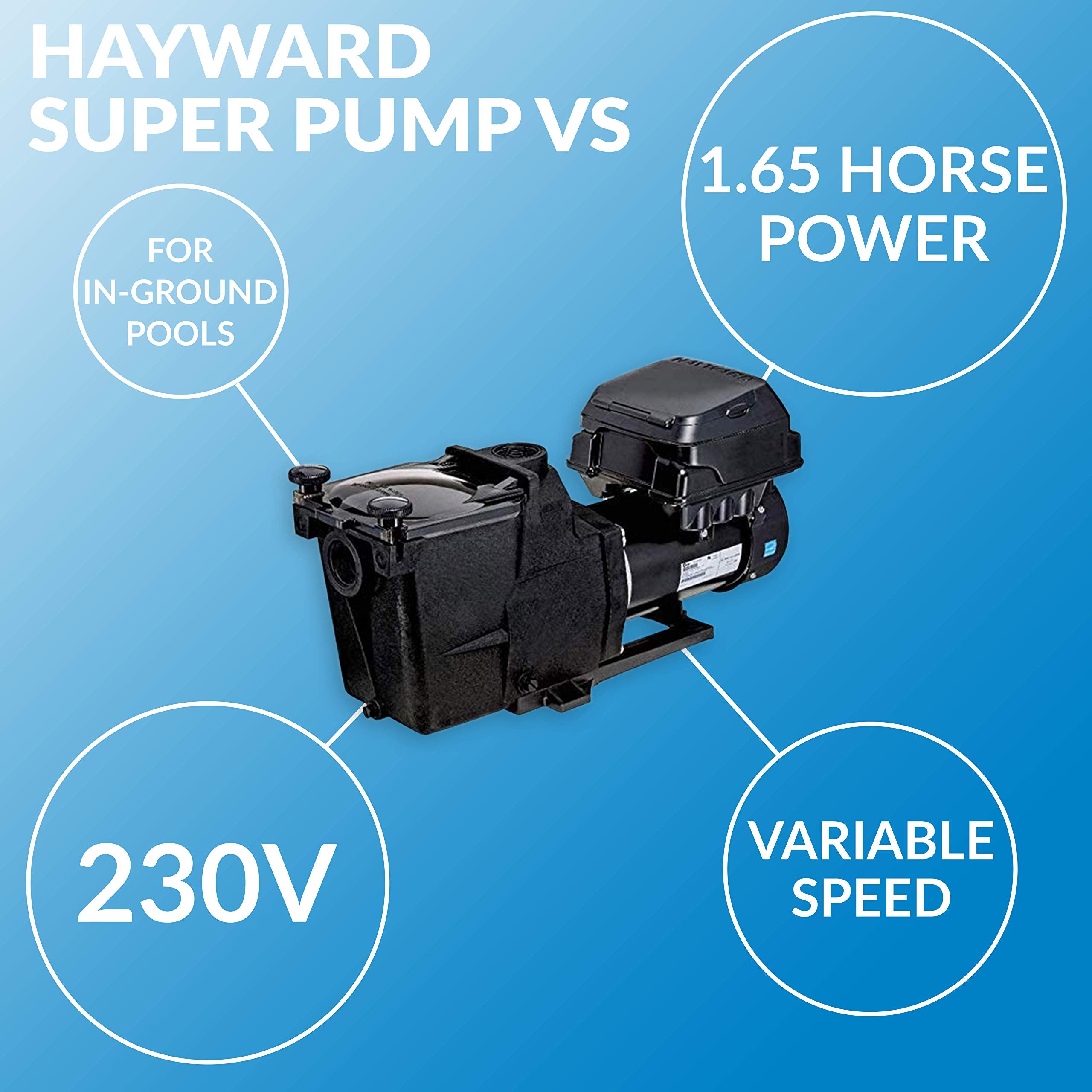 Hayward W3SP2603VSP Super Pump Variable-Speed 1.65HP Pool Pump 230V