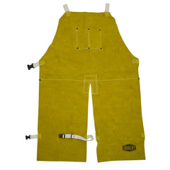 Ironcat 7011/48 Leather Split Leg Bib Apron Welding Chaps 24 Width x 48 Length