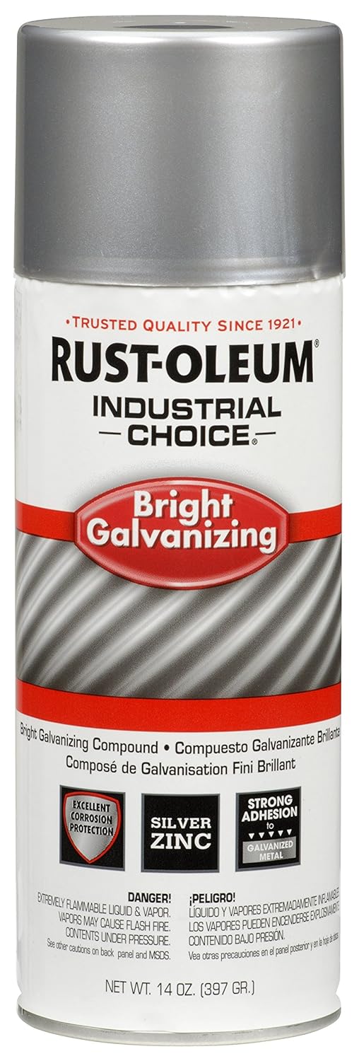 Rust-Oleum 244305 Bright 1600 System Galvanizing Compound Aerosol 16 ounces Can Pack of 6