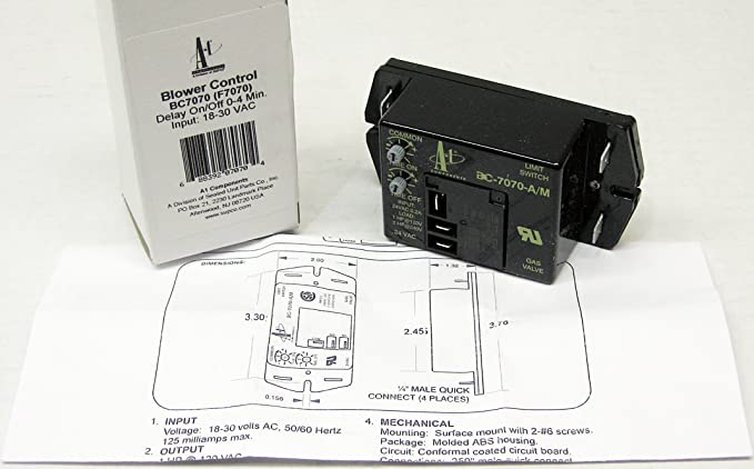 Tempstar 1005229 CONTROL FAN TIMER NUG050BFA26 SEE FSP1065750