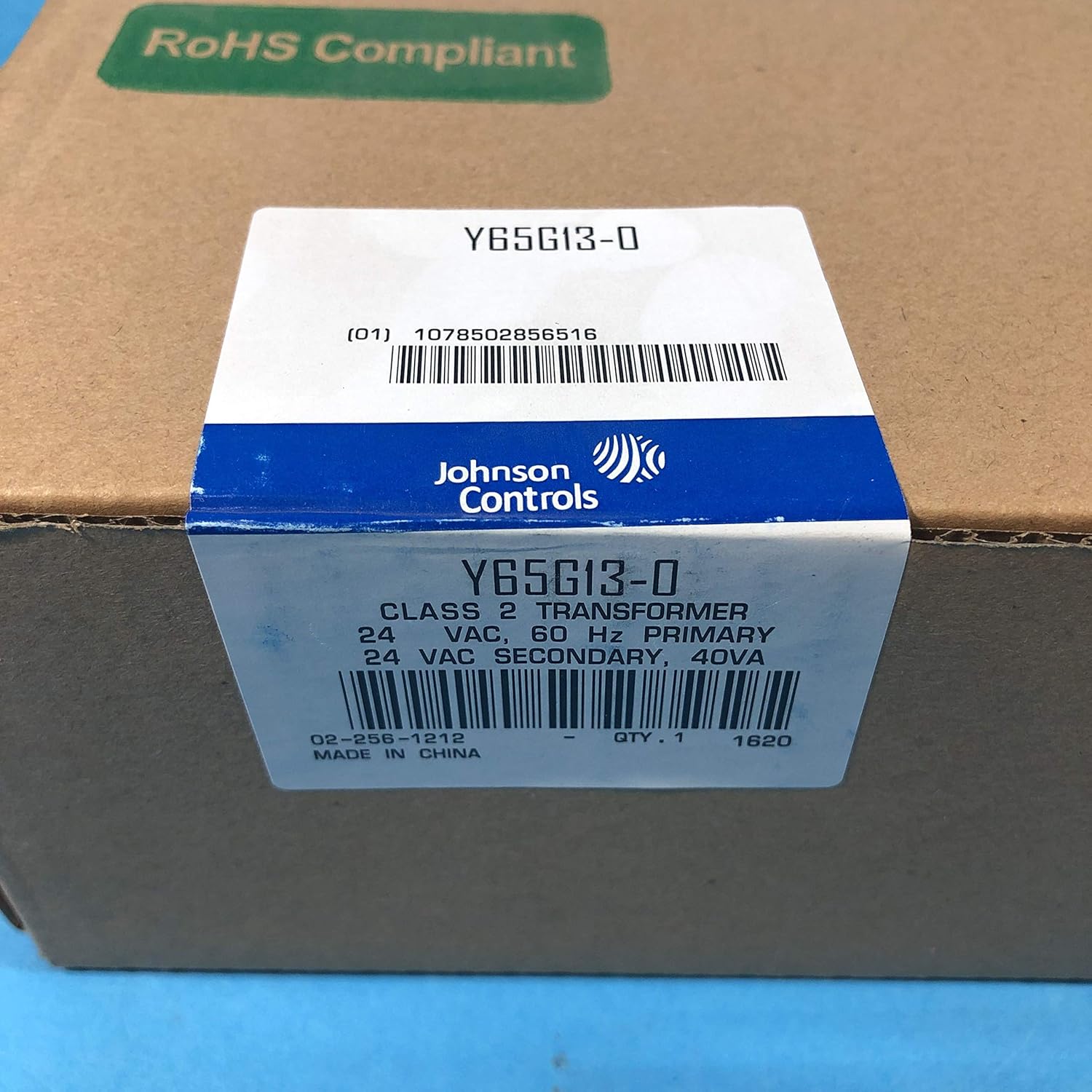 Johnson Controls Y65G13-0 Class 2 Transformer 40 VA 24VAC Foot Mount