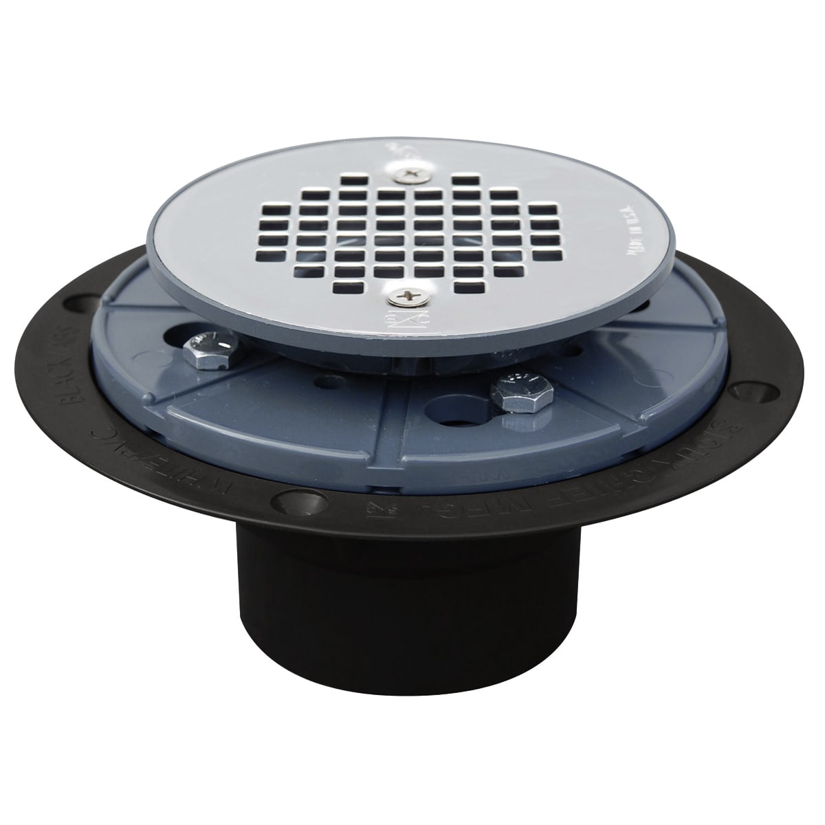 Sioux Chief 821200A Shower Drain - Matte SS - Round Grate 4-7/16 - ABS