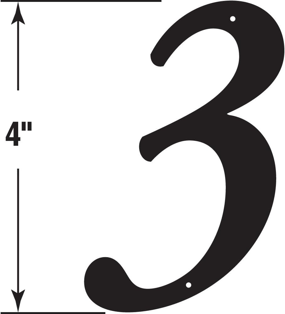 PRIME-LINE Prime-Line MP4113 house number 3 4 in (pack of 2)