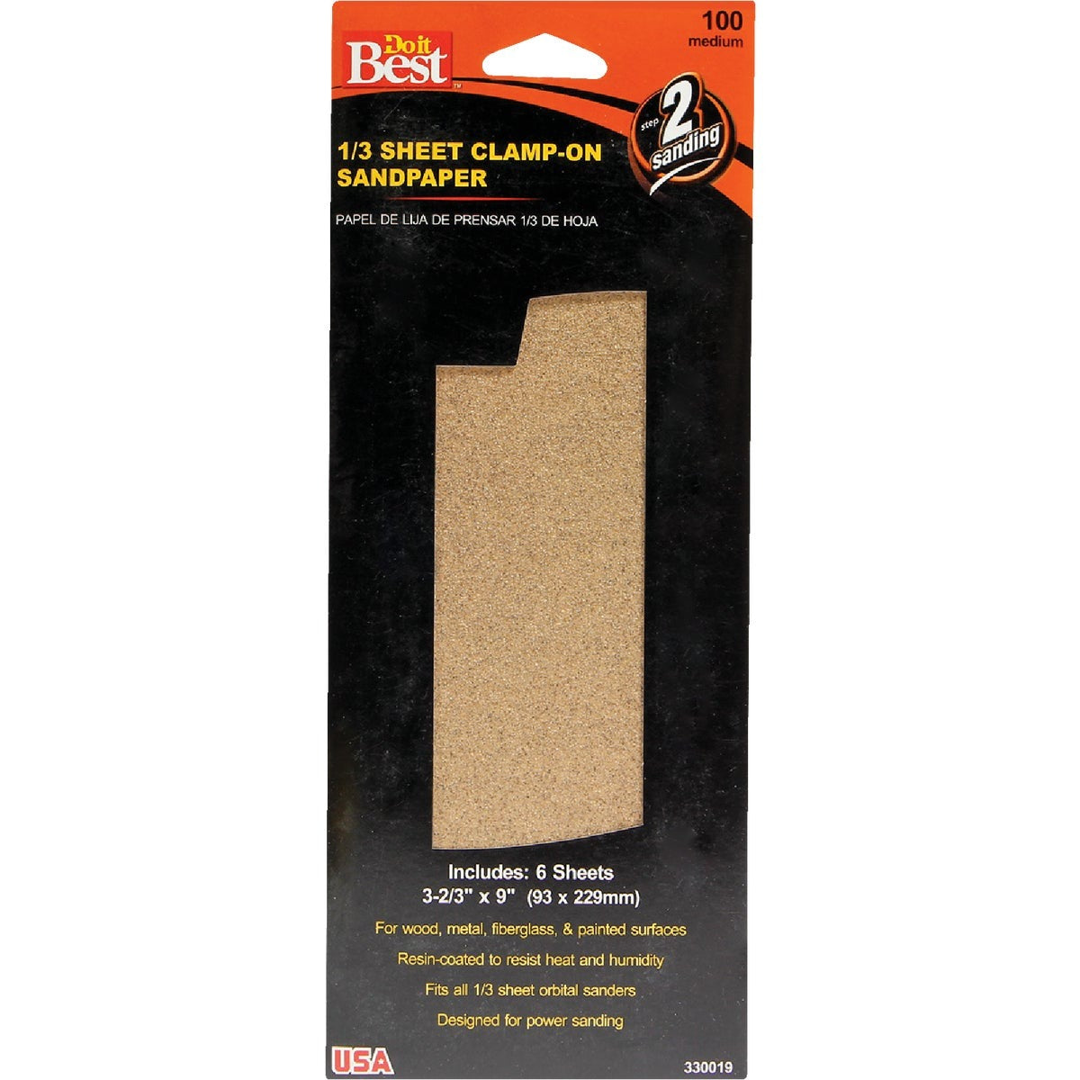 BSC PREFERRED Bsc Preferred 330019GA Medium Grit Sandpaper 6 Pack