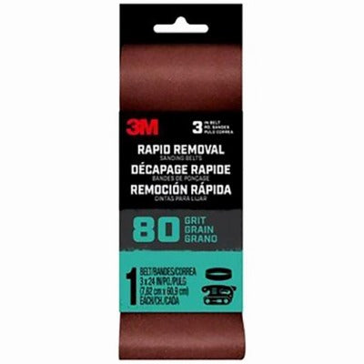 3M 3M Company BELT3X211PK80 Abrasive Sanding Belt 80 Grit