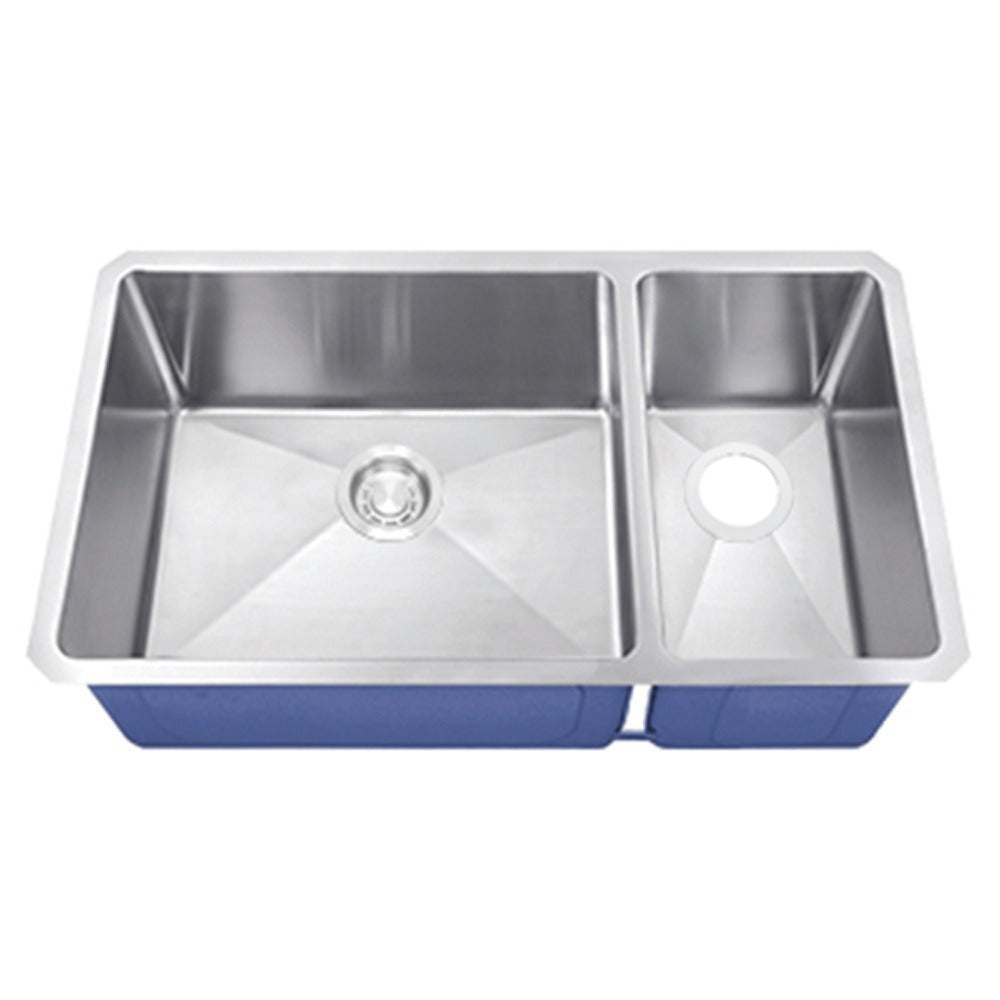 DAKOTA Dakota Plumbing Products DSM-7030GBK 70/30 Undermount Kitchen Sink