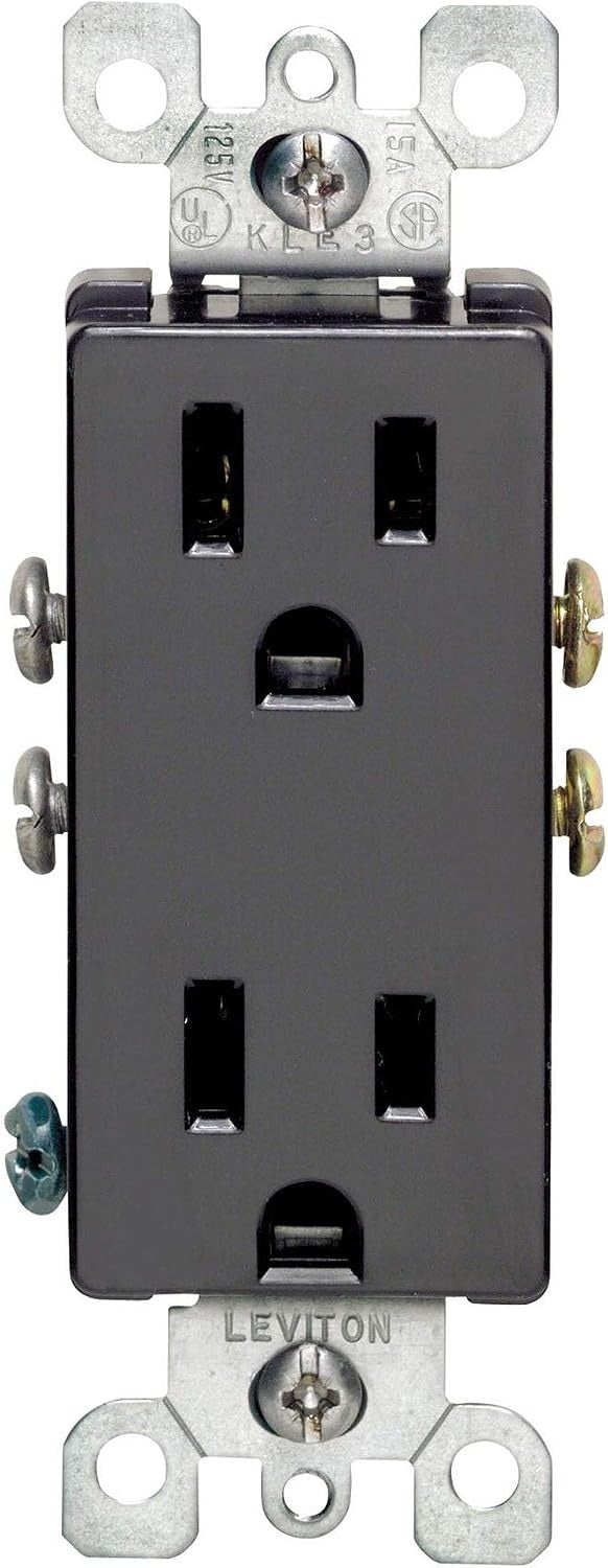 LEVITON Leviton S05-05325-0ES Decora 5-15R Duplex Outlet 15A (Each)