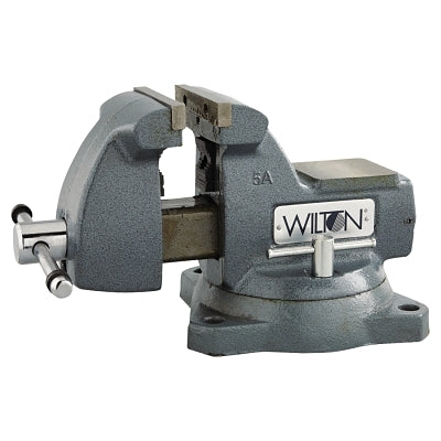 Wilton 21400 Mechanics Vise 5 Inch Jaw Width 3-3/4 Inch Throat Depth Swivel Base