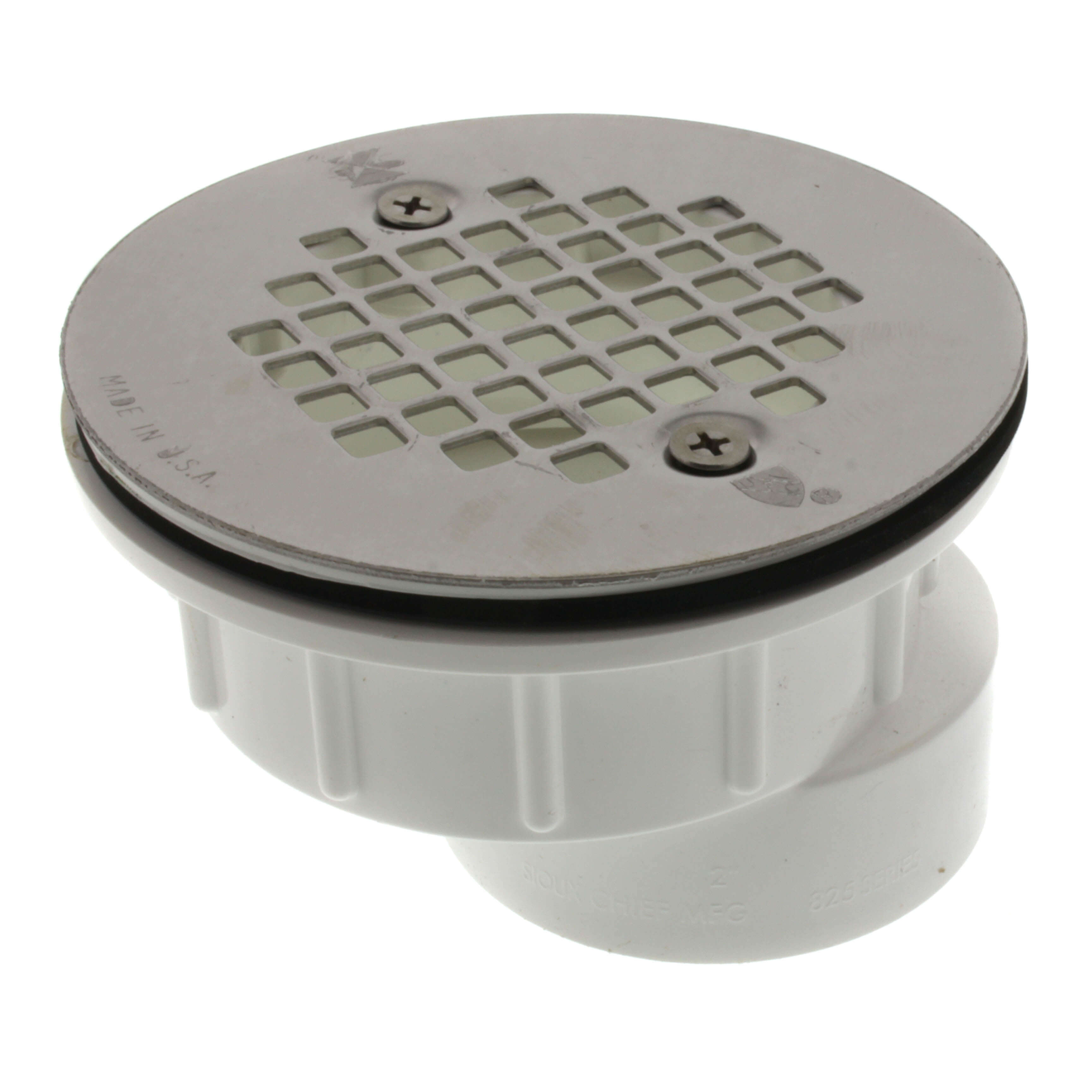 Sioux Chief 825-2PFS Drain Shower Off PVC SS Strainer Screw-On