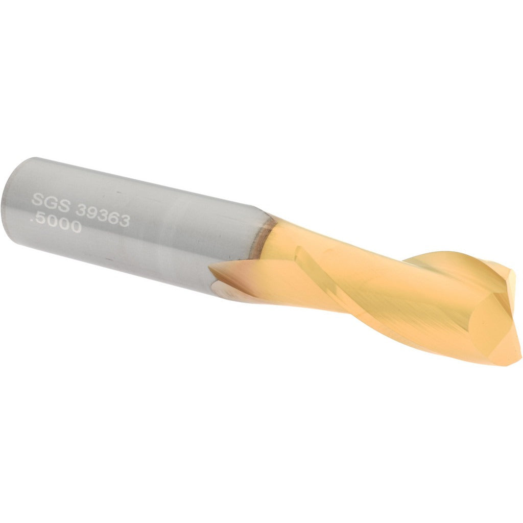 KYOCERA SGS PRECISION TOOLS Sgs 39363 Square End Mill 1/2 in 2 Flute Solid Carbide Tin