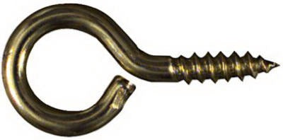 NATIONAL HARDWARE National Mfg N119-289 1-3/8 in Solid Brass Screw Eye 4 Pack