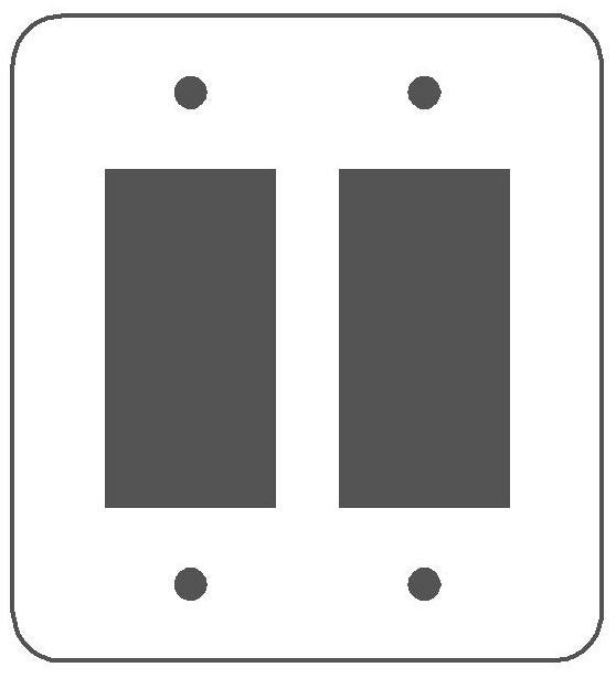 MULBERRY METAL PRODUCTS Mulberry Metal Products 76402 Receptacle Wall Plate 2-Gang Princess