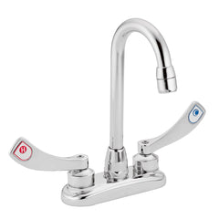 Moen 8278 M-DURA Commercial 2-Handle Bar Faucet, 5-1/4 in. Spout Reach in Chrome Plated