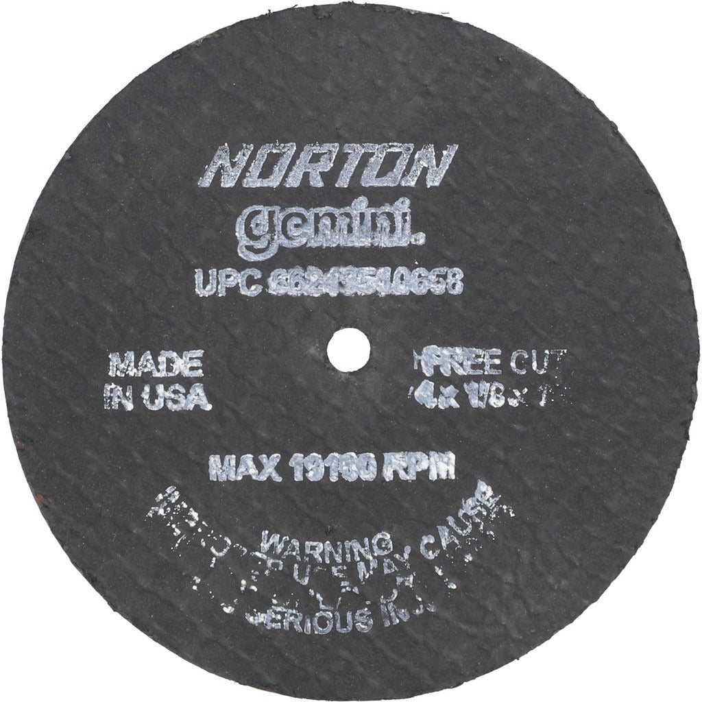 NORTON Norton 66243510658 Cut-off Wheel 4in Steel Stainless