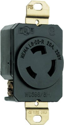 LEGRAND Pass Seymour L620RCCV3 Locking Outlet 20A 250V Nema L6-20R