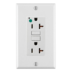 Leviton GFNT2-HGW SmartlockPro Slim Self-Test GFCI Receptacle 20A 125V 2P 3W