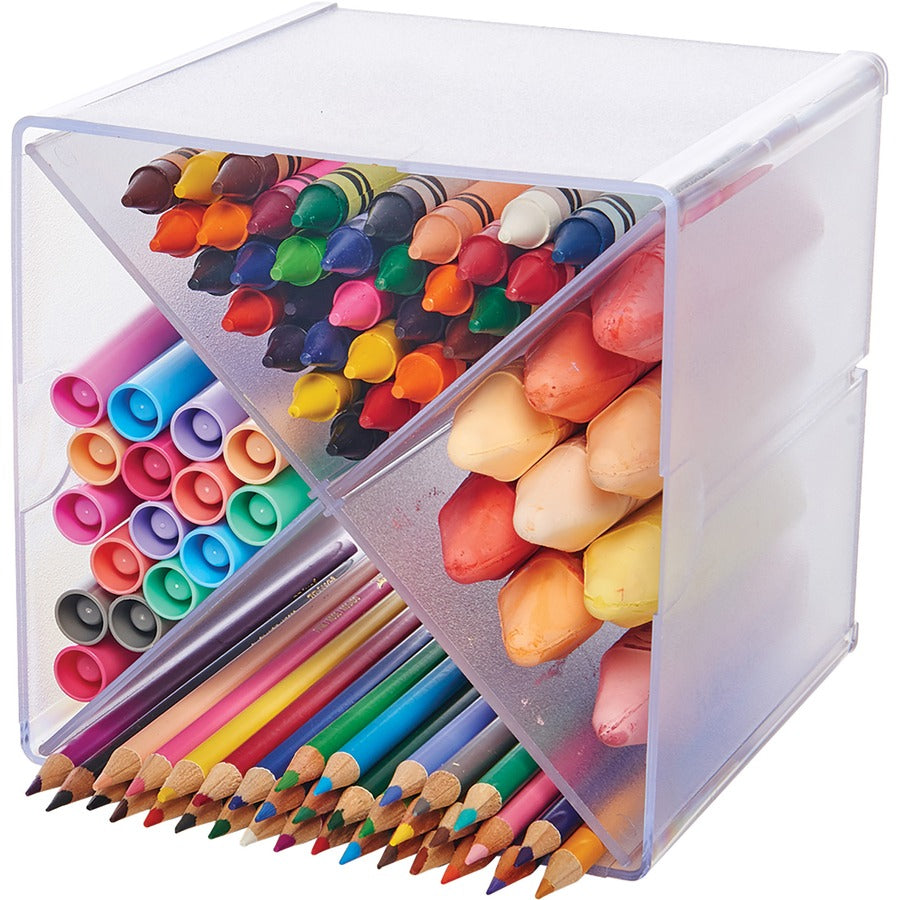 DEFLECTO Deflecto DEF350201 Stackable Cube Organizer 6 x 6 x 7.25 in 1 Each 81154494SEMQ3