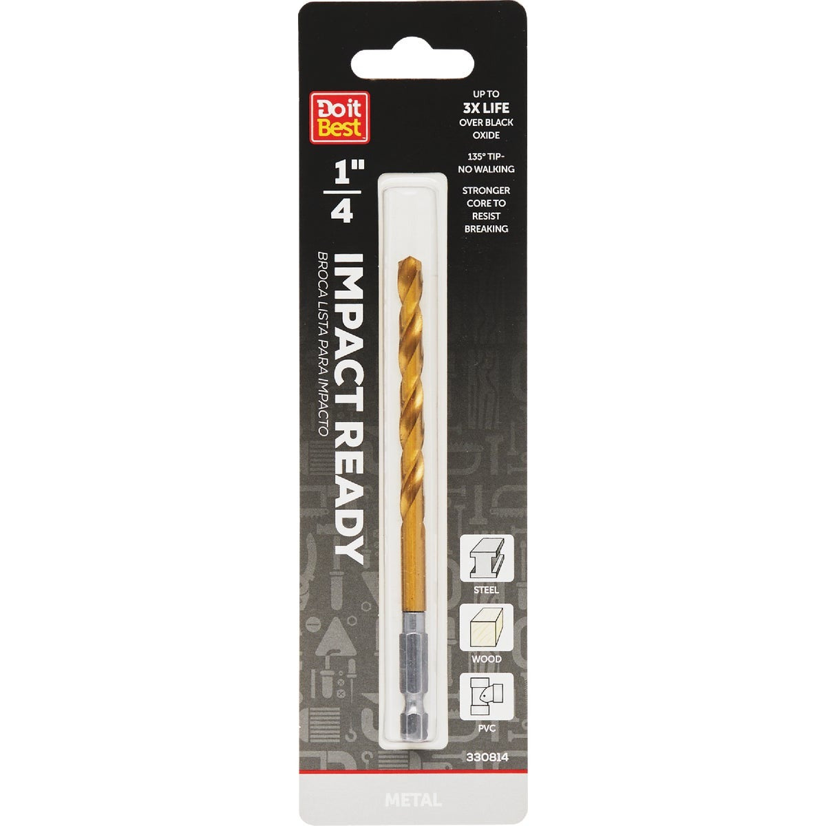 BSC PREFERRED Bsc Preferred QJDIB-DB-055 Titanium Hex Shank Drill Bit