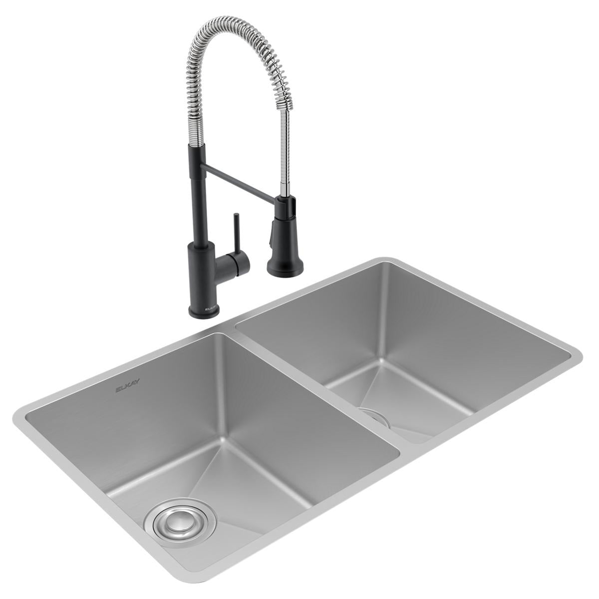 BSC PREFERRED Bsc Preferred ECTRU31179TFMC Undermount Sink Kit Double Bowl