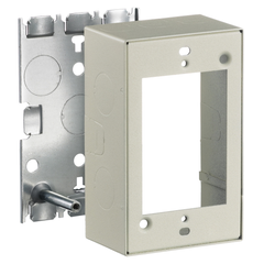 Hubbell Wiring Device-Kellems HBL5745IVA 1-Gang Ivory Metal Raceway Combination Switch or Receptacle Box