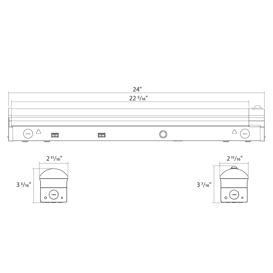 RAB Rab SR2/LCBS LED strip 19/15/11/7/4W (2 ft)