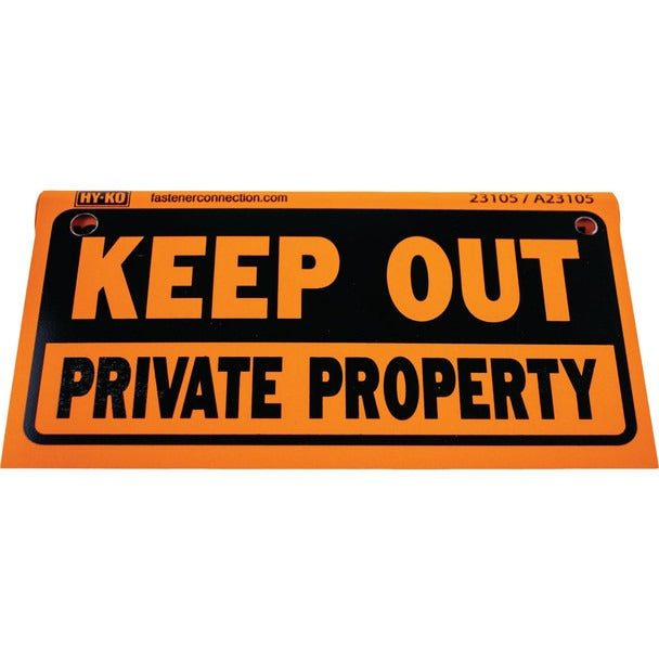 HY-KO Hy-Ko A23105 Keep Out Private Property Coil Sign (7 Inch)