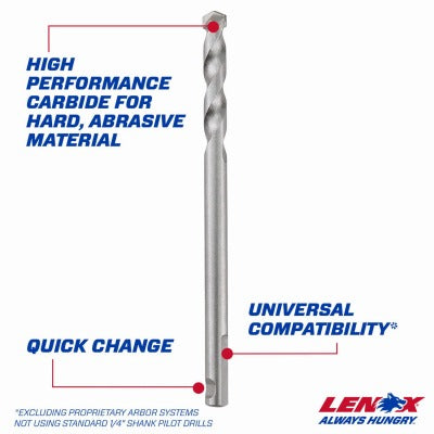 LENOX American Saw Mfg Co LXAH99414CTPB Pilot Drill Bit 10pk