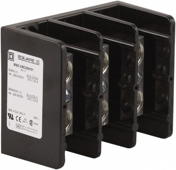 SCHNEIDER ELECTRIC Square D 9080LBC363101 Power Distribution Block 255A 3P