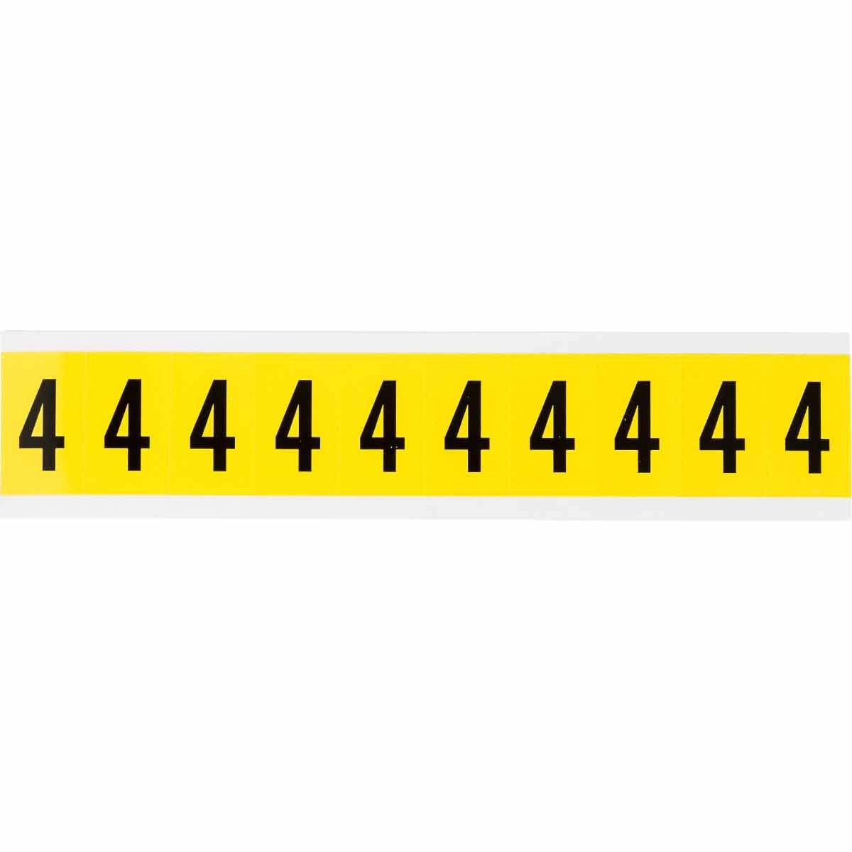 BRADY Brady 3430-4 Number Label (1-1/2 in H x 7/8 in W) Card of 10