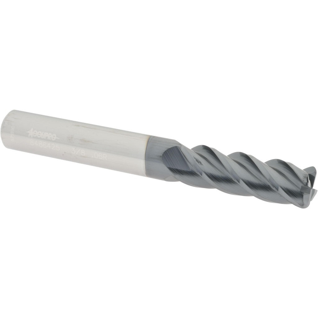 ACCUPRO Accupro 12183073 Corner Radius End Mill 3/8 in 4 Flute Altin