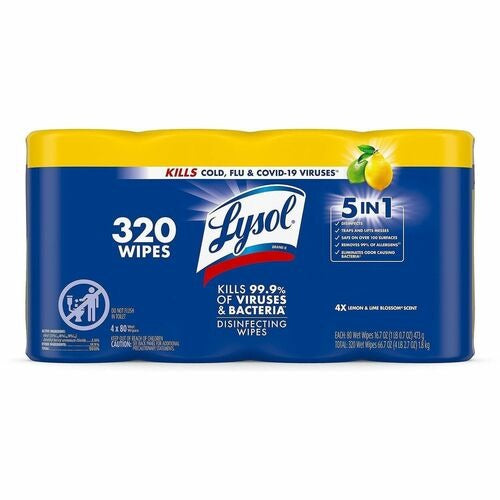 RECKITT Bsc Preferred RAC90641 Disinfecting Wipes Pack of 4