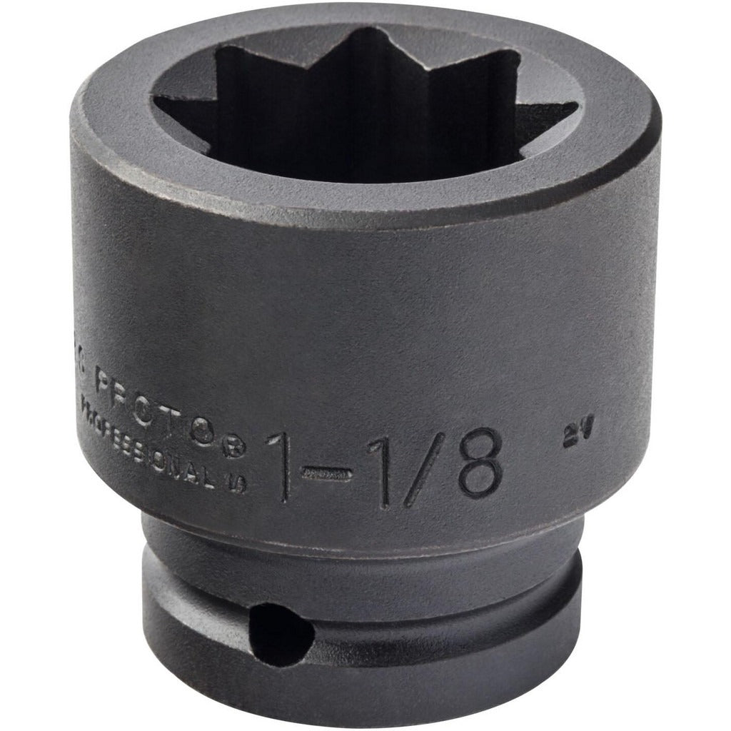 PROTO Proto J07518S Impact Socket 3/4 in Drive 1-1/8 in 8-pt