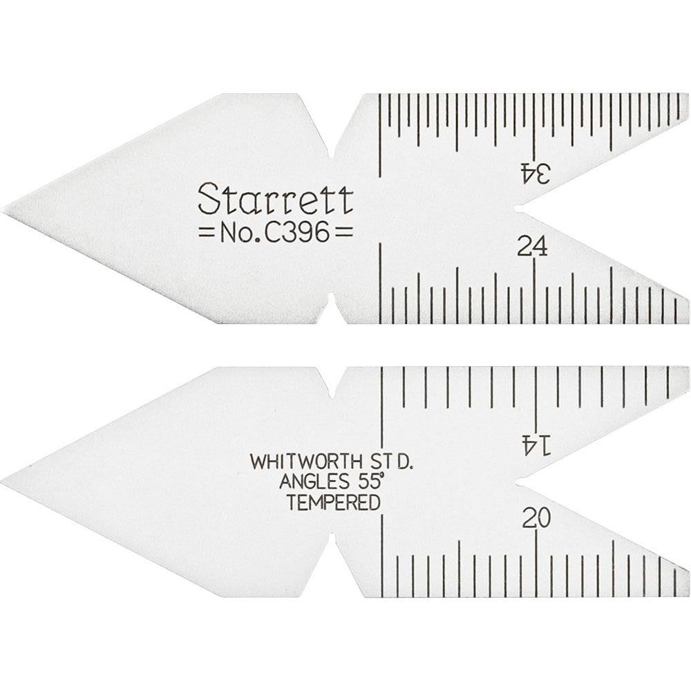 STARRETT Starrett 51477 Center Gage 55 Degree Satin Chrome Steel