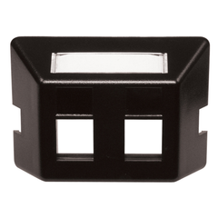 Hubbell FP2BK TIA Furniture Opening Plate 2-Port, Black