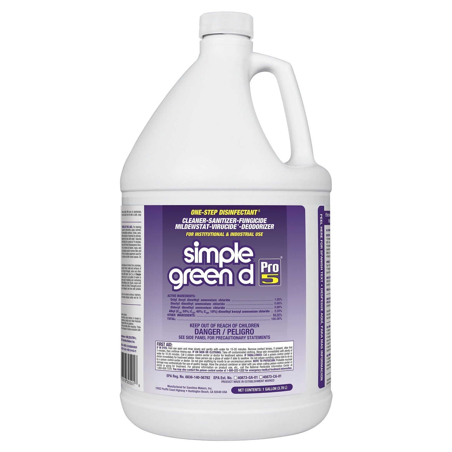 SIMPLE GREEN Simple Green SMP30501 D Pro 5 One-Step Disinfectant Cleaner 1 gal SMP30501