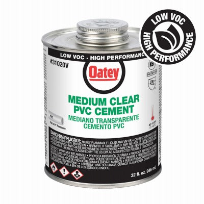 OATEY Oatey Company 31020 Clear Medium Body Pvc Cement 32 Oz