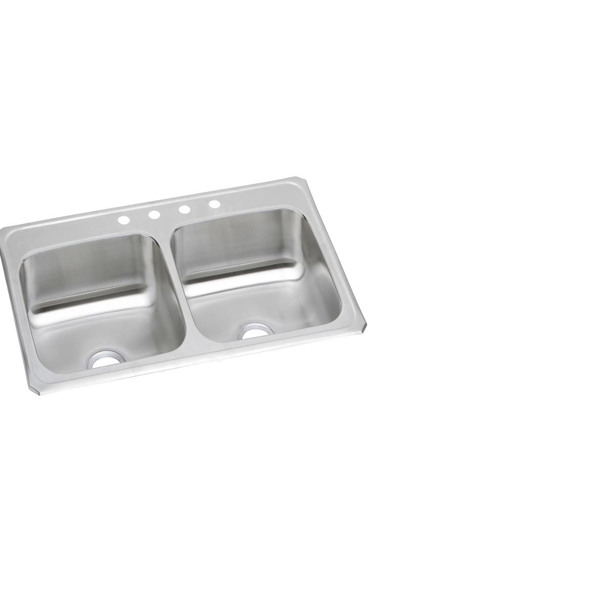 Elkay CR3321-1 Celebrity Stainless Steel 33 x 21-1/4 x 6-7/8 Equal Double Bowl Drop-in Sink