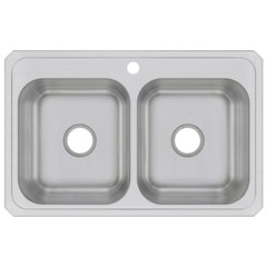 Elkay CR3321-1 Celebrity Stainless Steel 33 x 21-1/4 x 6-7/8 Equal Double Bowl Drop-in Sink