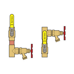 Webstone 84614 Ball Valve 1 Press x FIP with Drain Hi-Flow