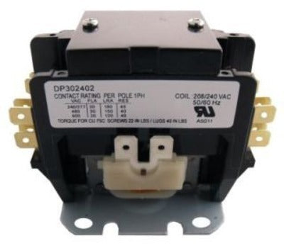 SUPCO Sealed Unit Parts Supco DP302402 Contactor 30A 240V 2 Pole